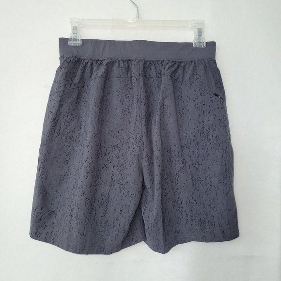 VRST Short Mens S Charcoal/Black Print Lined 6.5" Drawstring Pockets Hybrid Swim - Picture 4 of 13